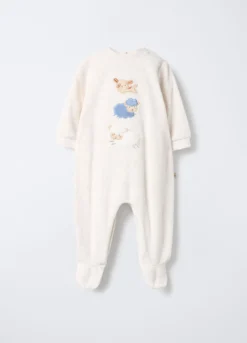 Tutina misto cotone velour neonato