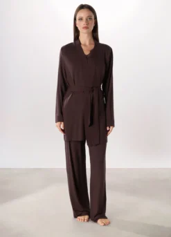 Vestaglia in modal stretch donna