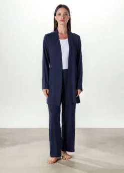 Vestaglia pigiama in modal stretch tinta unita donna