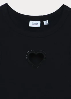 Vestito fitted in jersey di cotone stretch ragazza