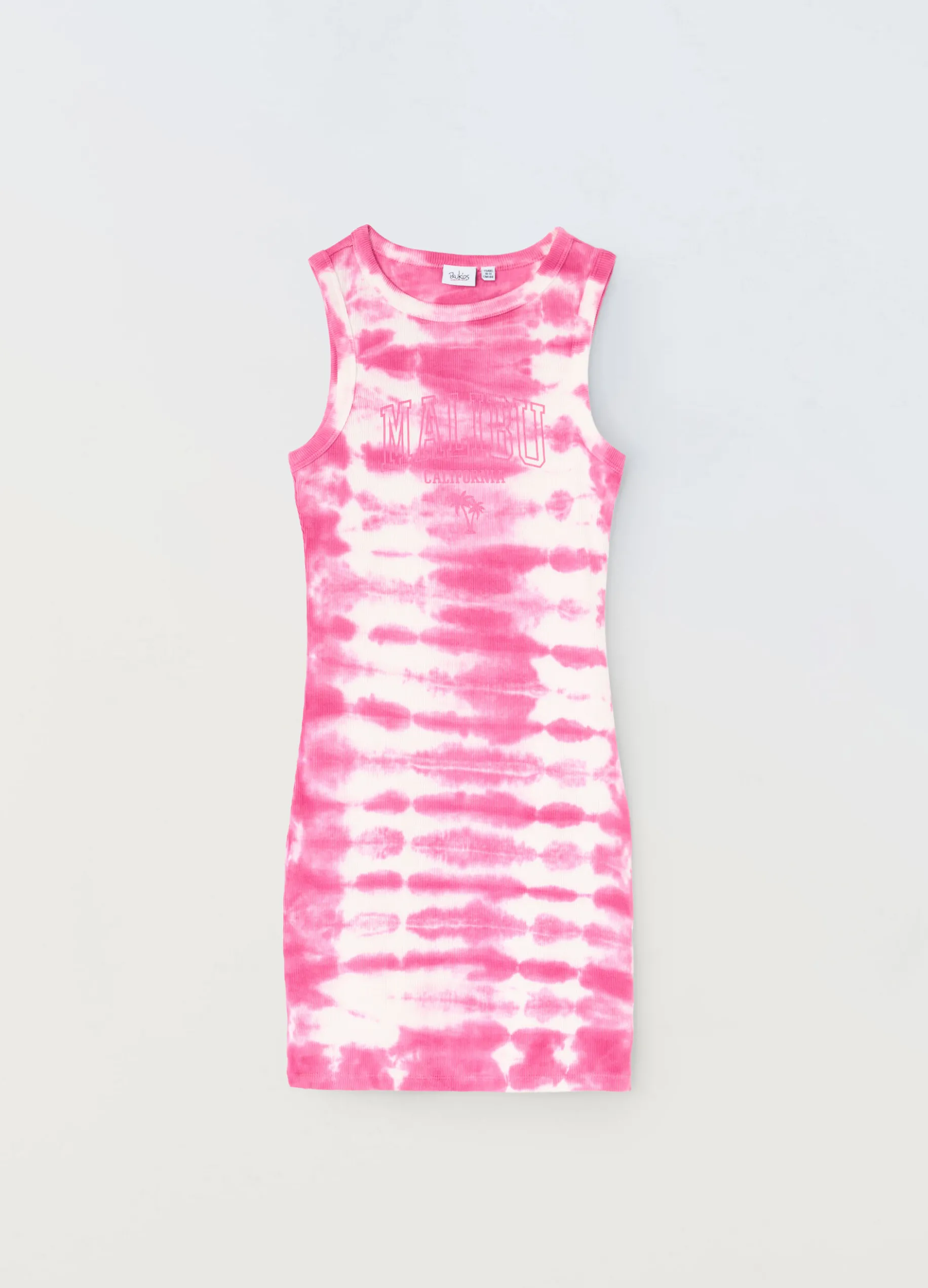 Vestito in costina di cotone stretch ragazza