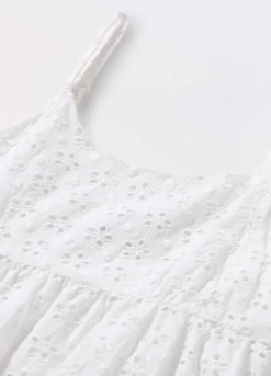 Vestito in puro cotone sangallo ragazza