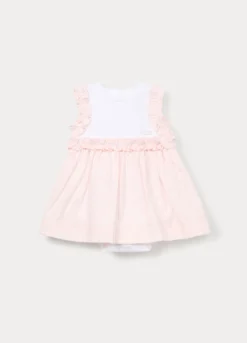 Vestito-body in jersey di cotone stretch neonata