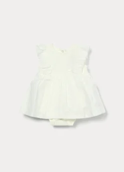 Vestito-body in jersey di cotone stretch neonata