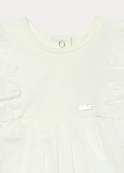 Vestito-body in jersey di cotone stretch neonata