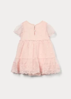 Vestito-body in jersey di cotone stretch neonata