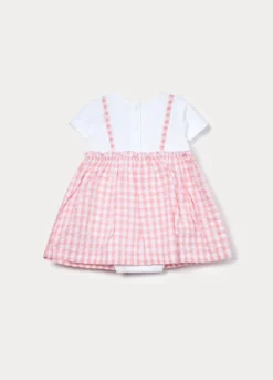 Vestito-body in jersey di puro cotone neonata