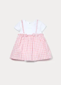 Vestito-body in jersey di puro cotone neonata