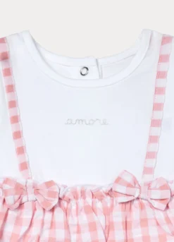 Vestito-body in jersey di puro cotone neonata