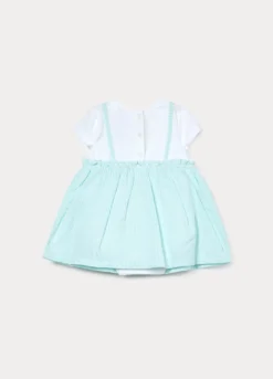Vestito-body in jersey di puro cotone neonata