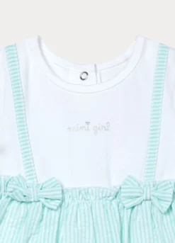 Vestito-body in jersey di puro cotone neonata