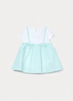 Vestito-body in jersey di puro cotone neonata