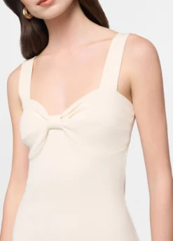 Vestito corto in costina di cotone stretch donna