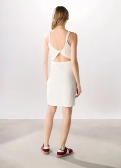 Vestito corto in costina misto cotone donna