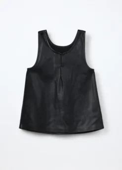 Vestito in eco pelle neonata