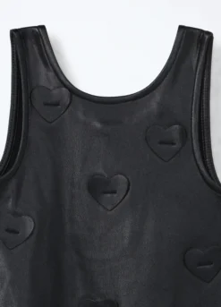 Vestito in eco pelle neonata