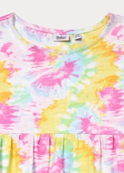 Vestito in jersey di cotone slub bambina