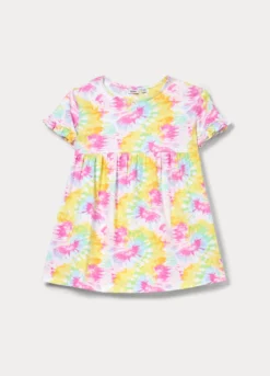 Vestito in jersey di cotone slub bambina