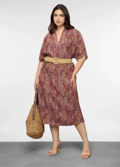 Vestito in pura viscosa crepe donna curvy