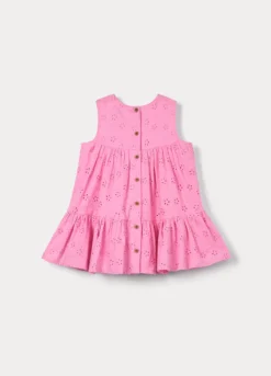 Vestito in puro cotone Sangallo bimba