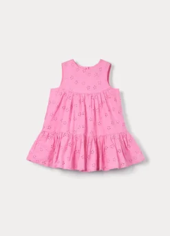 Vestito in puro cotone Sangallo bimba