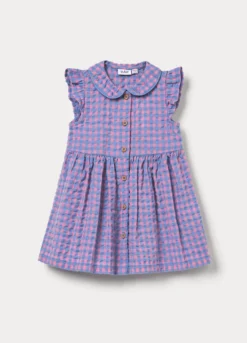 Vestito in puro cotone seersucker bimba