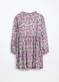 Vestito in twill di pura viscosa bambina