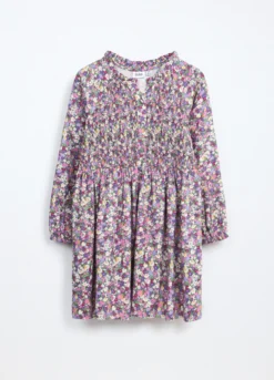 Vestito in twill di pura viscosa bambina