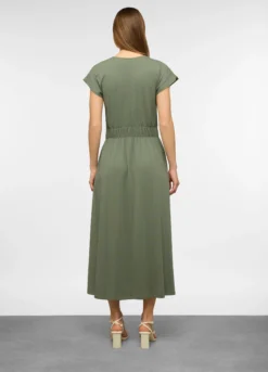 Vestito lungo in jersey di cotone stretch donna