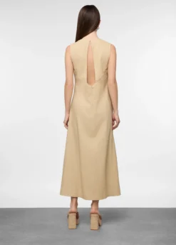 Vestito lungo misto lino donna