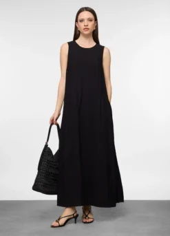 Vestito lungo smanicato fit over donna