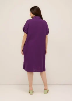 Vestito misto lino donna