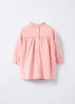 Vestito misto viscosa a quadri neonata