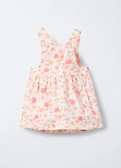 Vestito-salopette in costina di velluto neonata