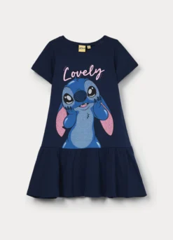 Vestito Stitch in jersey di puro cotone bambina